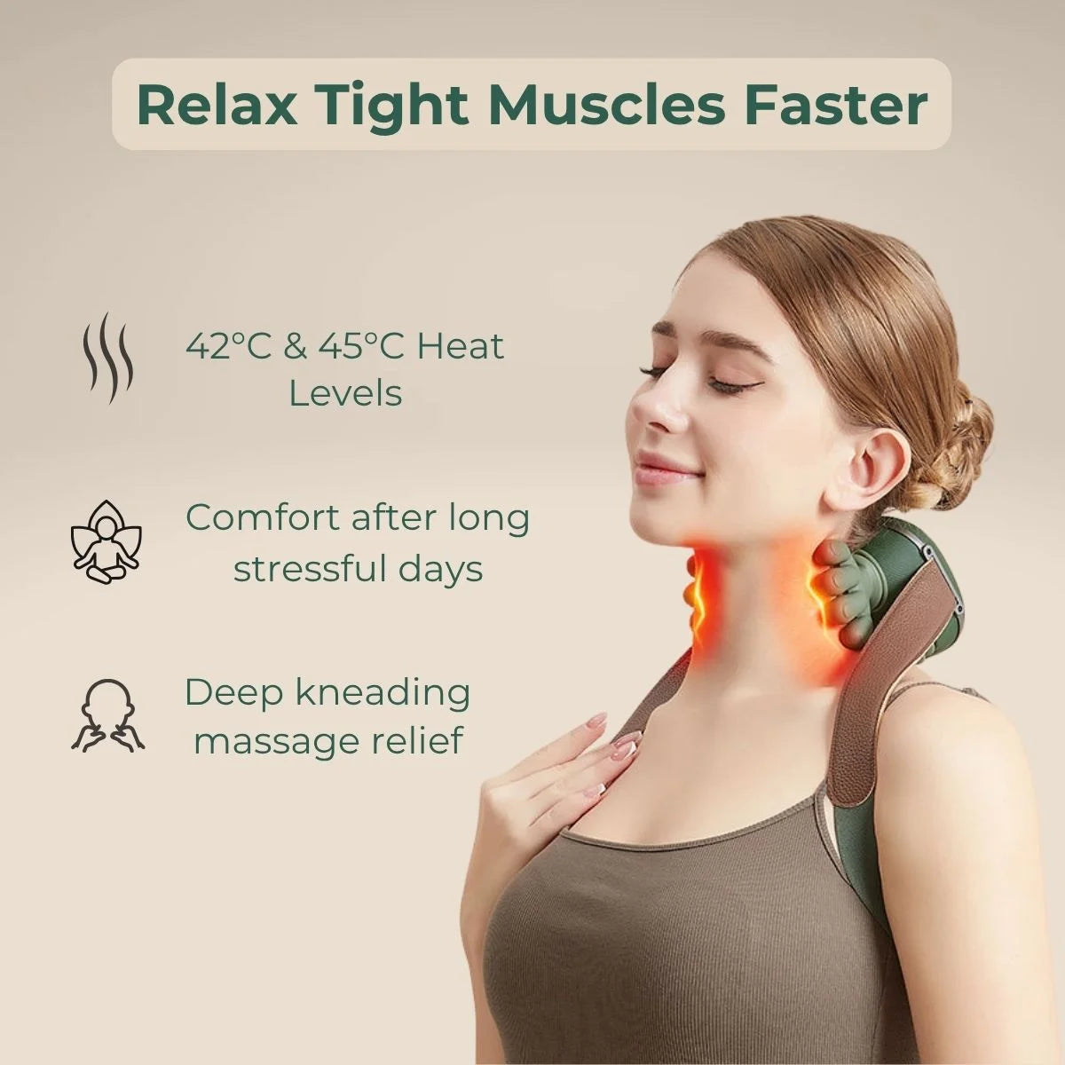 Massaglo PalmRelief™ Neck Massager